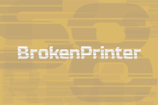 BrokenPrinter: A Unique Display Font for Creative Web Designs