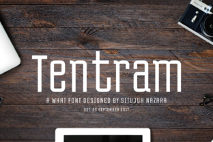 Tentram: A Retro Mobile Feel Display Font for Modern Brands